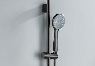 Душевой гарнитур Aquatek Бетта AQ2017BGM шлифованный чёрный хром